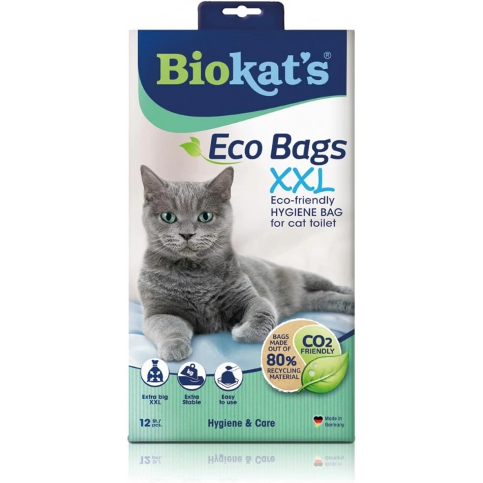Biokats Kedi Kumu Hijyen Torbası XXL 12li