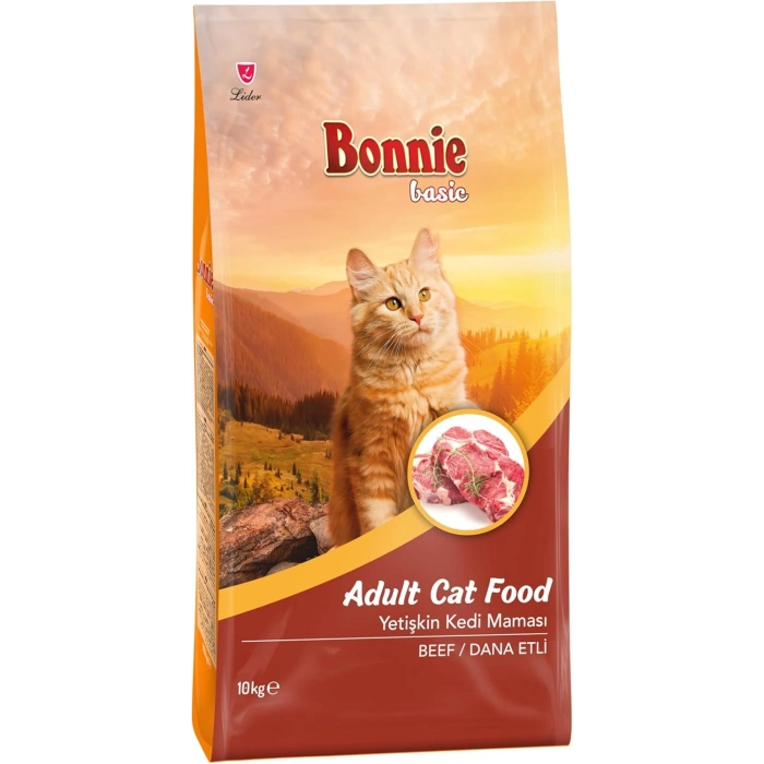 Bonnie Basic Biftekli Yetişkin Kedi Maması 10kg