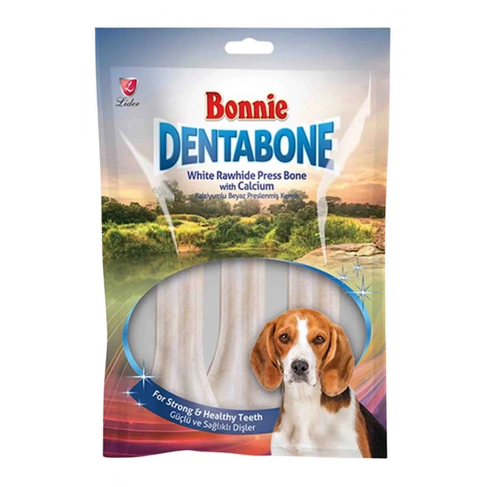 Bonnie Dentabone Beyaz Naturel Press Köpek Ödül Kemiği 3lü