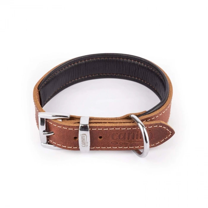 Canini Flotter Deri Toprak Köpek Tasması 4 Cm 54-64 Cm XL