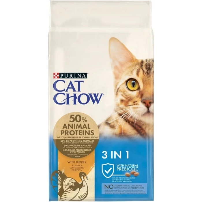 Cat Chow 3in1 Hindili Yetişkin Kedi Maması Açık 1 Kg