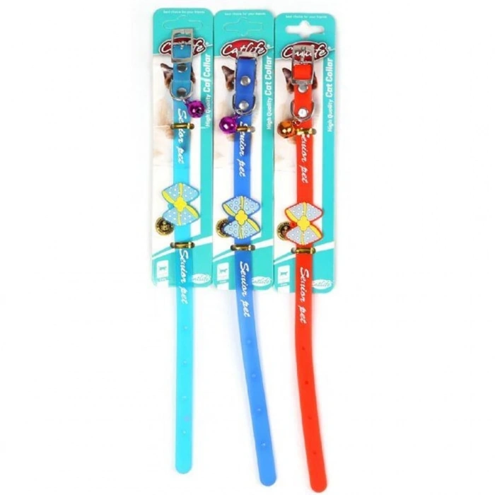 Catlife Papyon Desenli Silikon Kedi Boyun Tasması