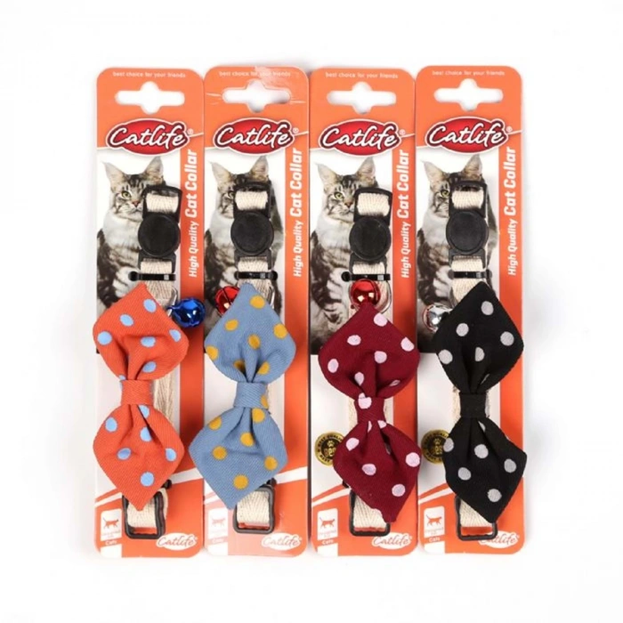 Catlife Papyonlu Zilli Kedi Boyun Tasması