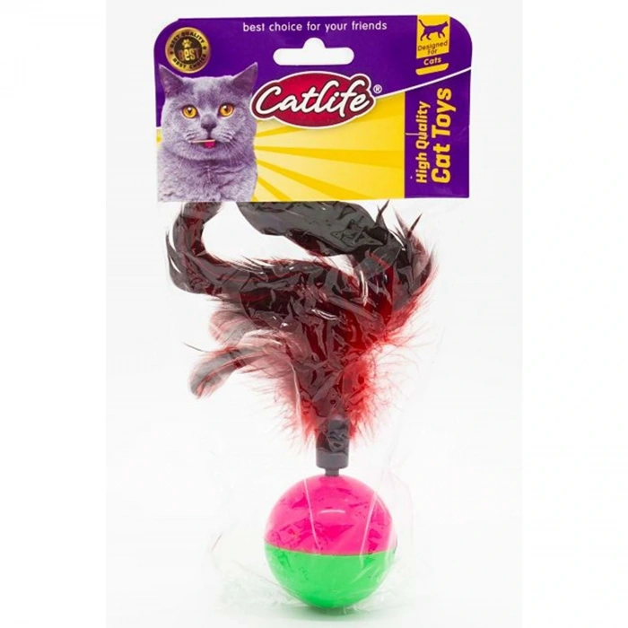 Catlife Tüylü Hacıyatmaz Kedi Oyuncağı 16cm