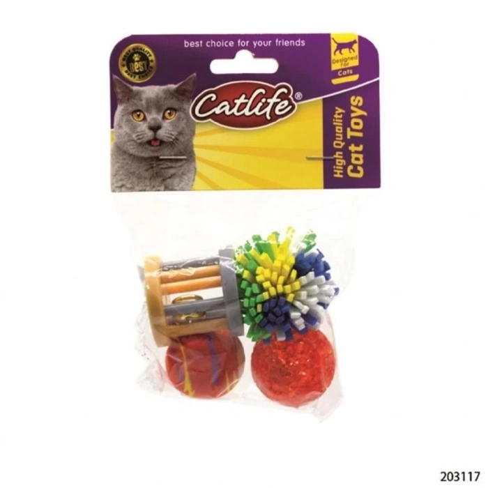Catlife Zilli Kedi Oyuncağı 4lü Paket