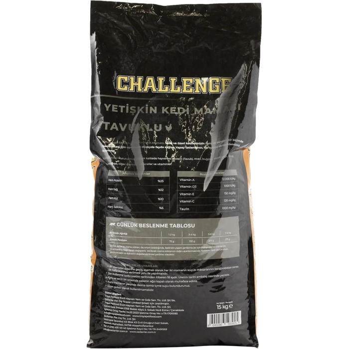 Challange Tavuk Etli Yetişkin Kedi Maması Açık 1 Kg
