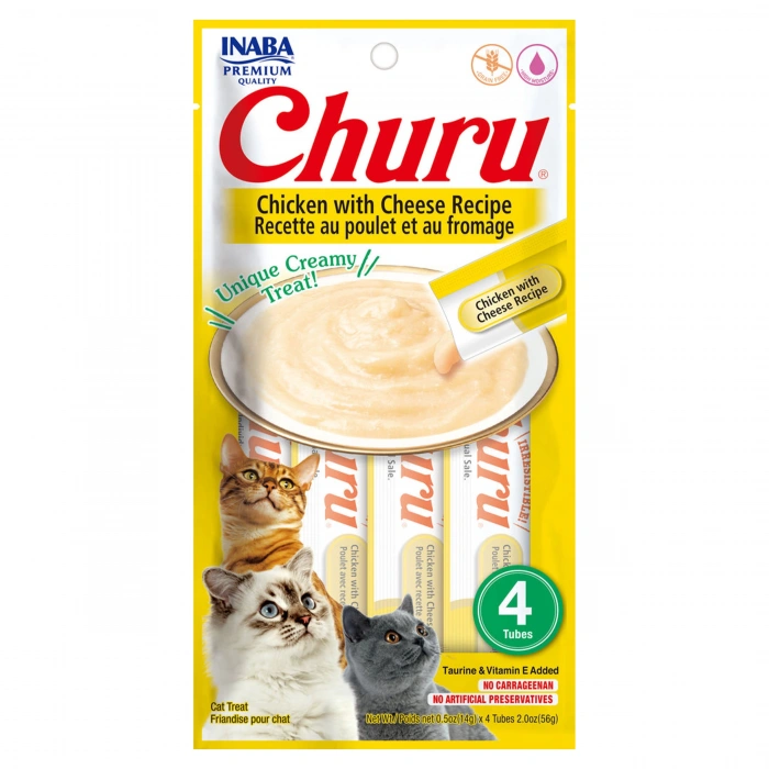 Churu Cream Tavuklu ve Peynirli Kedi Ödül Kreması 4x14 GR.