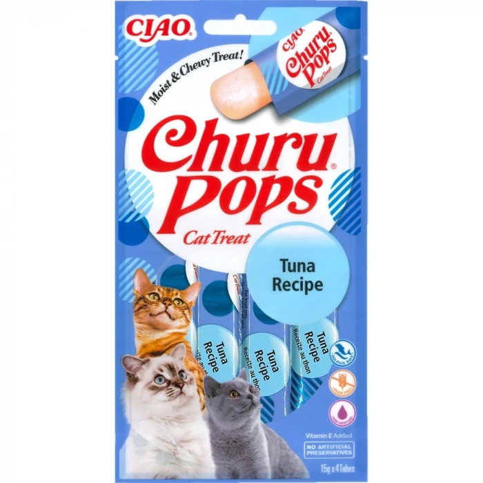 Churu Pops Ton Balıklı Kedi Ödül Kreması 4x15 GR.