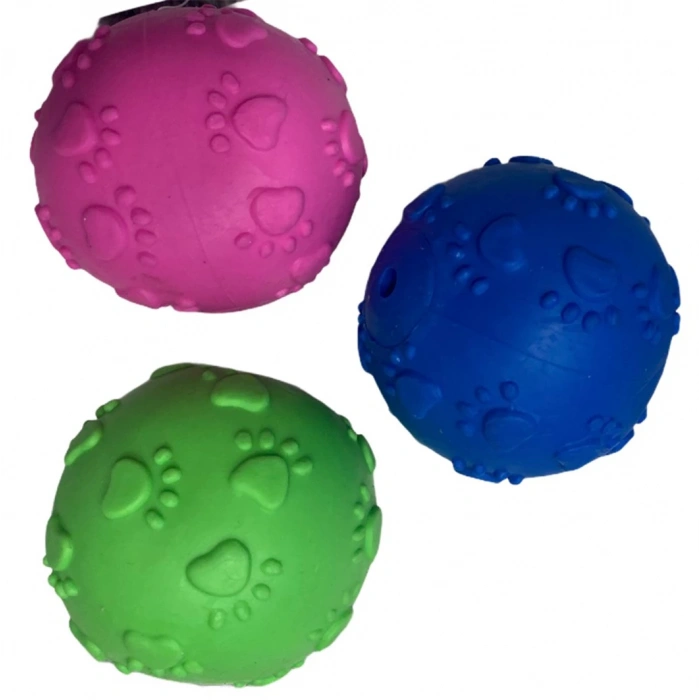 Doglife Köpekler İçin Kauçuk Pati Desenli Top Oyuncak