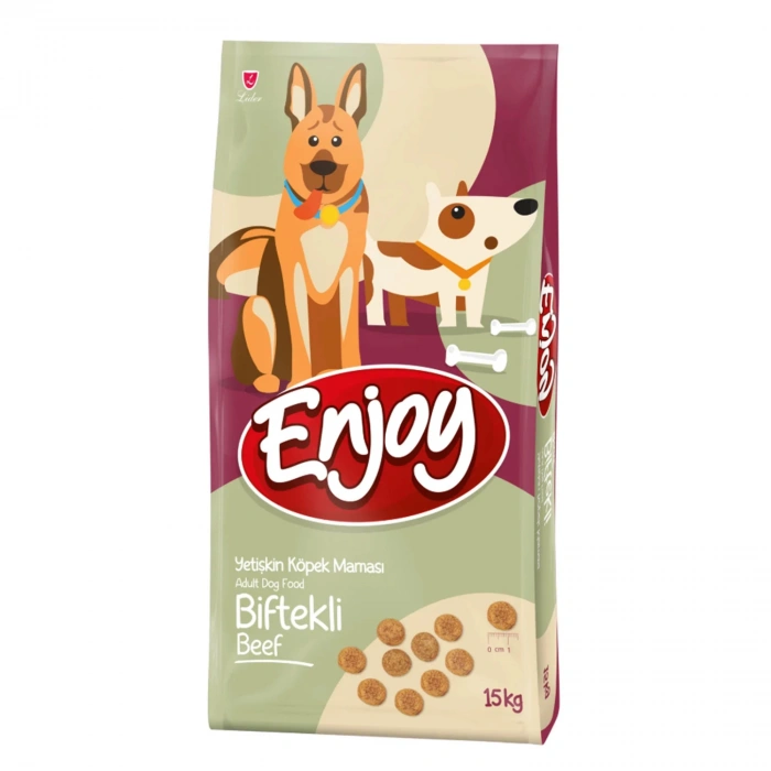 Enjoy Biftekli Yetişkin Köpek Maması Açık 1 Kg