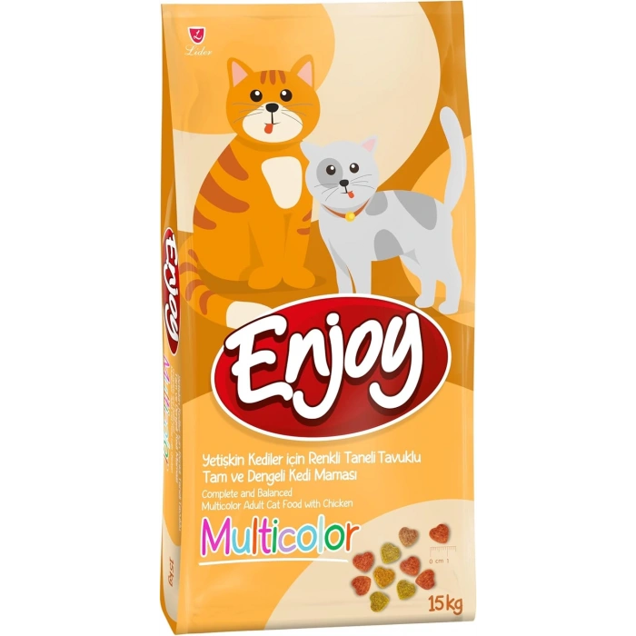 Enjoy Gurme Multicolor Yetişkin Kedi Maması 15 Kg