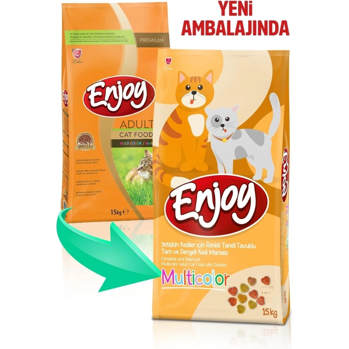 Enjoy Gurme Multicolor Yetişkin Kedi Maması 15 Kg