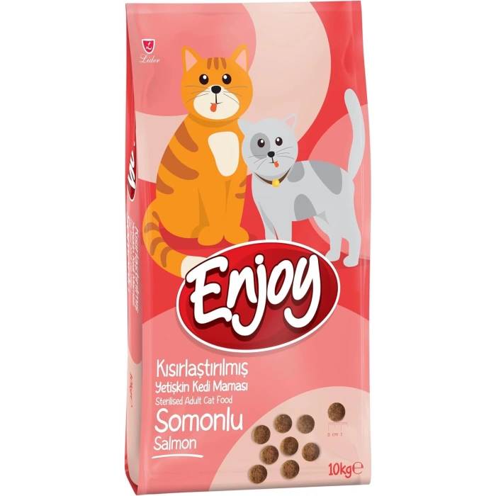 Enjoy Somonlu Kısırlaştırılmış Kedi Maması Açık 1 Kg