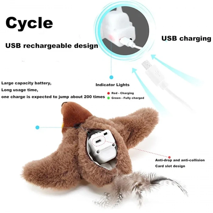 Falpping Şarjlı Sesli Uçan Kuş Oyuncak