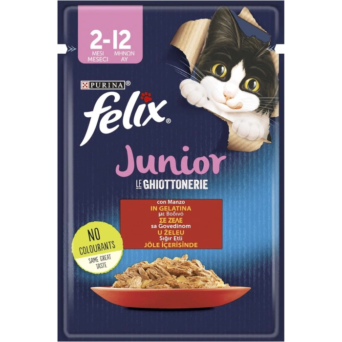 Felix Junior Pouch Yavru Sığır Etli 85 gr