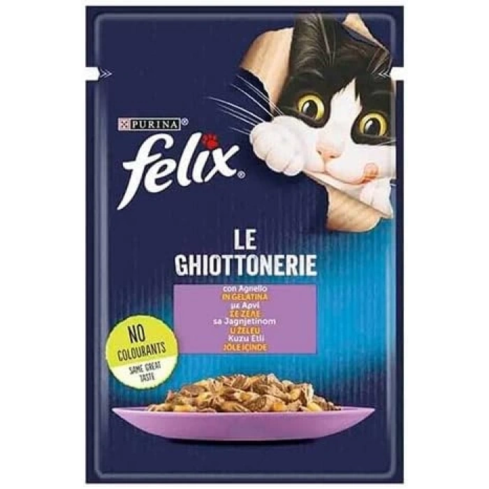 Felix Kuzu Etli Yetişkin Kedi Yaş Maması 85 Gr