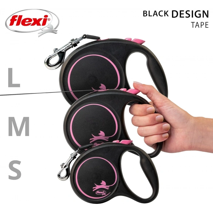 Flexi Black Design S 5M Şerit Pembe