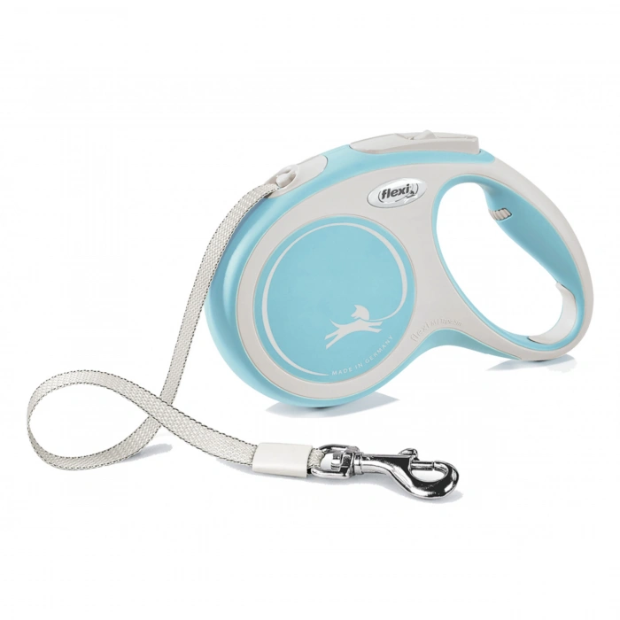 Flexi New Comfort Otomatik Açık Mavi Şerit Gezdirme Medium 5 Metre