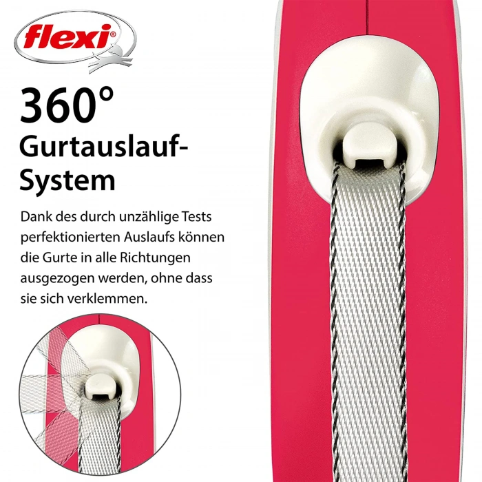 Flexi New Comfort Otomatik Kırmızı Şerit Gezdirme Xsmall 3 Metre