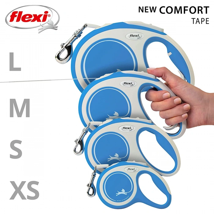 Flexi New Comfort Otomatik Mavi Şerit Gezdirme Medium 5 Metre