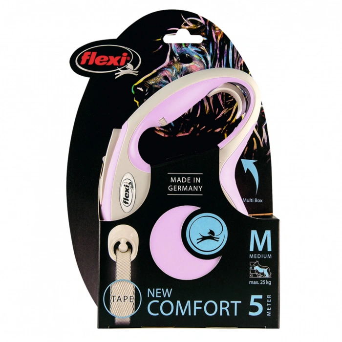 Flexi New Comfort Otomatik Rose Şerit Gezdirme Medium 5 Metre