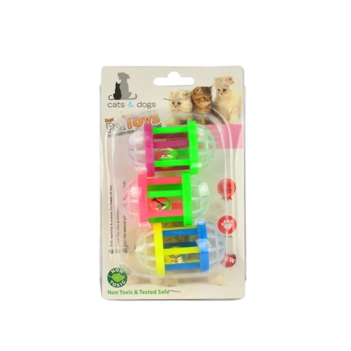 Flip Kedi Oyun Topu Elips Zilli 3lü