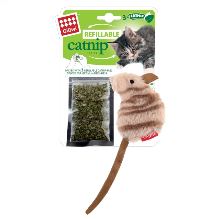 GiGwi Catnip Hazneli Fare Kedi Oyuncağı 20cm