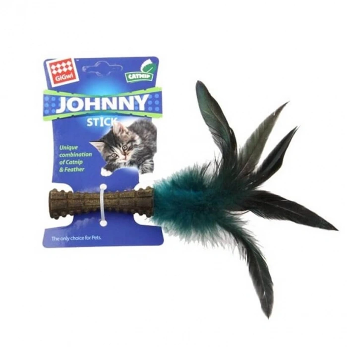 Gigwi Johnny Stick Catnipli Yeşil Tüylü Kedi Oyuncağı 8 cm