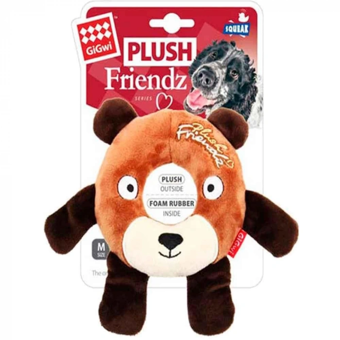 GiGwi Plush Friendz Sesli Peluş Ayı Köpek Oyuncağı 19cm