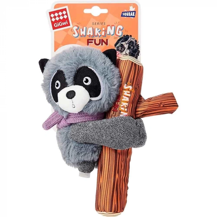 GiGwi Shaking Fun Sesli Peluş Rakun Köpek Oyuncağı 20cm