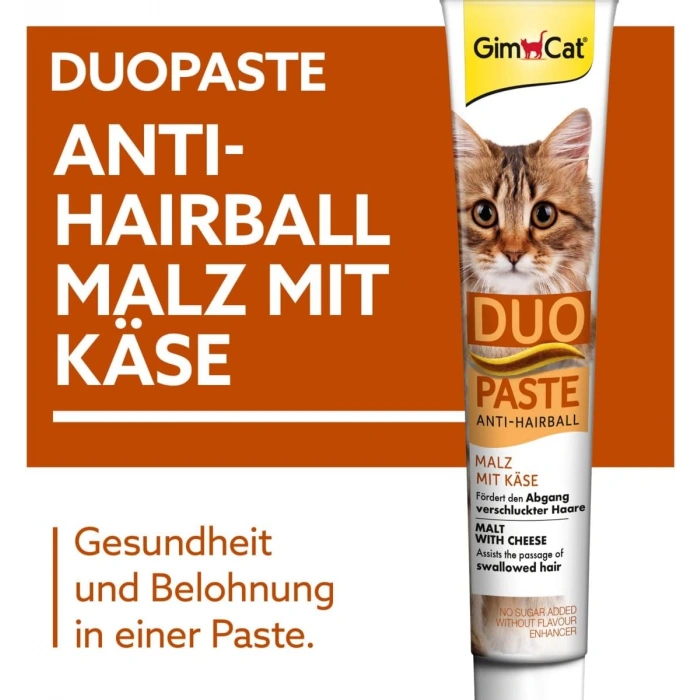 GimCat Anti-Hairball Duo Paste Peynir+Malt 50gr