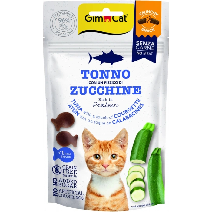 Gimcat Crunchy Snacks Ton Balıklı & Kabaklı Tahılsız Kedi Ödülü 50 gr