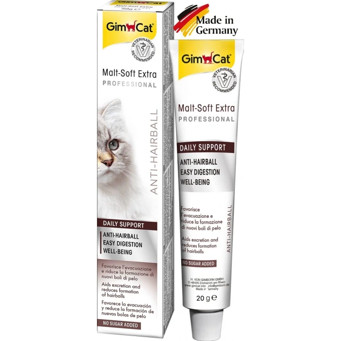 GimCat Malt-Soft Extra Tüy Yumağı Önleyici Kedi Macunu 20gr