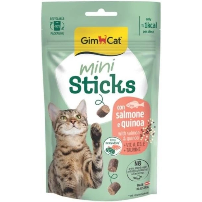 Gimcat Mini Sticks Somonlu&Kinoalı Ödül Çubukları 50gr