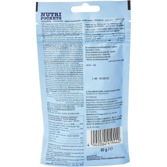 Gimcat Nutri Pockets Ton Balıklı Kedi Ödülü 60gr