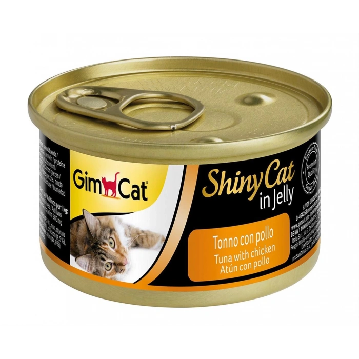GimCat Shinycat Ton Balıklı ve Tavuklu Kedi Konservesi 70gr