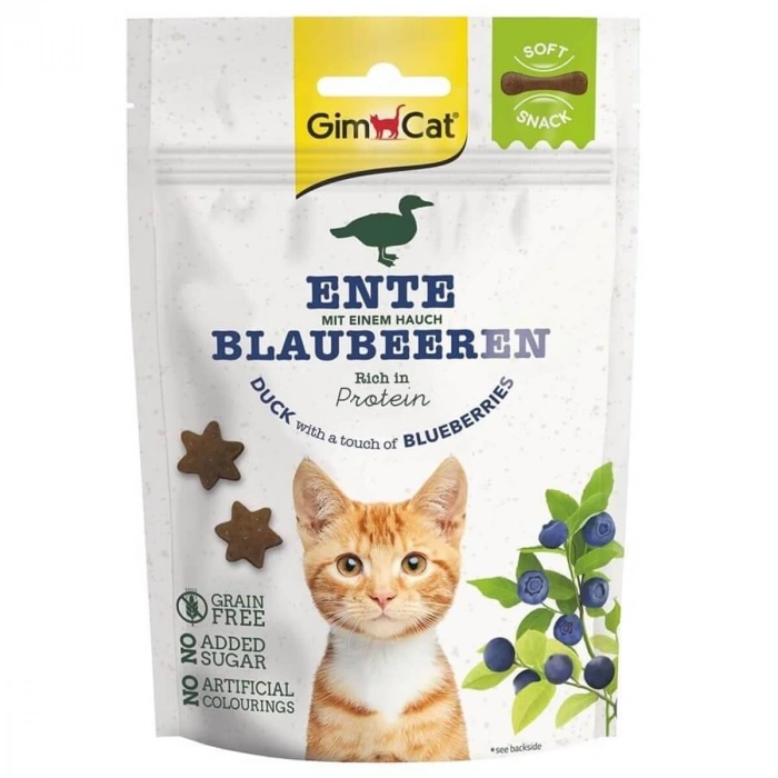 Gimcat Soft Snacks Duck & Blueberry Tahılsız Kedi Ödülü 60 gr