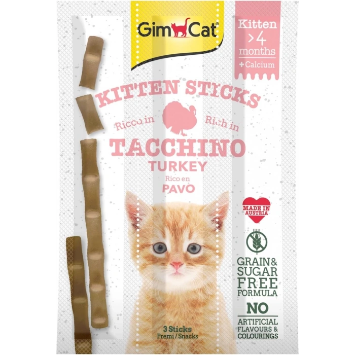 GimCat Sticks Kitten Hindili Ödül Çubukları 3x3gr