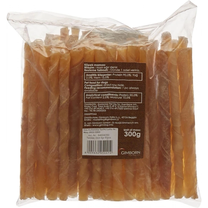 GimDog Mordimi Burgu Çubuk 6 gr 50 li Naturel