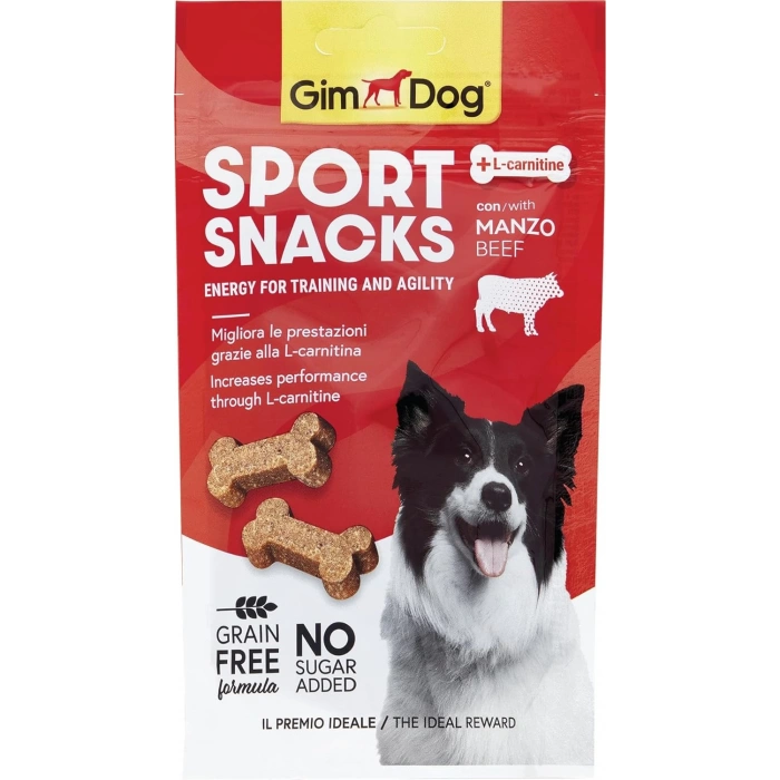 GimDog Sportsnacks Beef - Sığır etli Ödül Tableti 60 gr