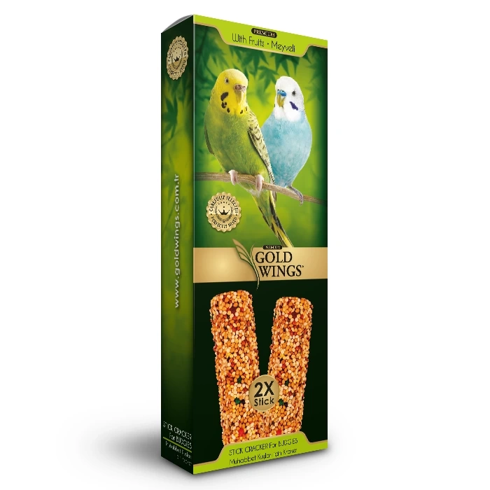 Gold Wings Premium Meyveli Muhabbet Kuşu Krakeri (2li)