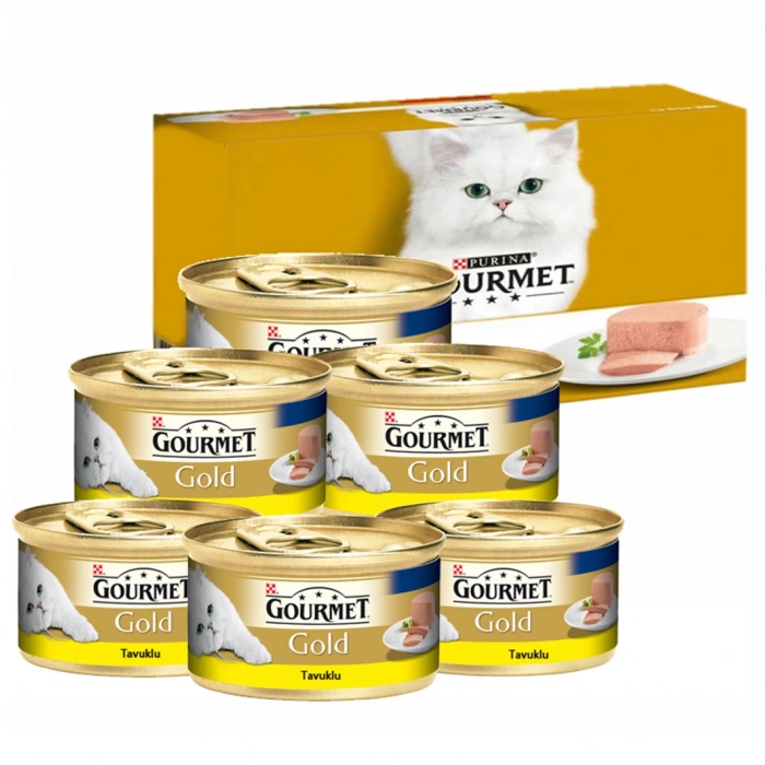 Gourmet Gold Kıyılmış Tavuk Etli Kedi Konserve 85 Gr 6 AL 5 ÖDE