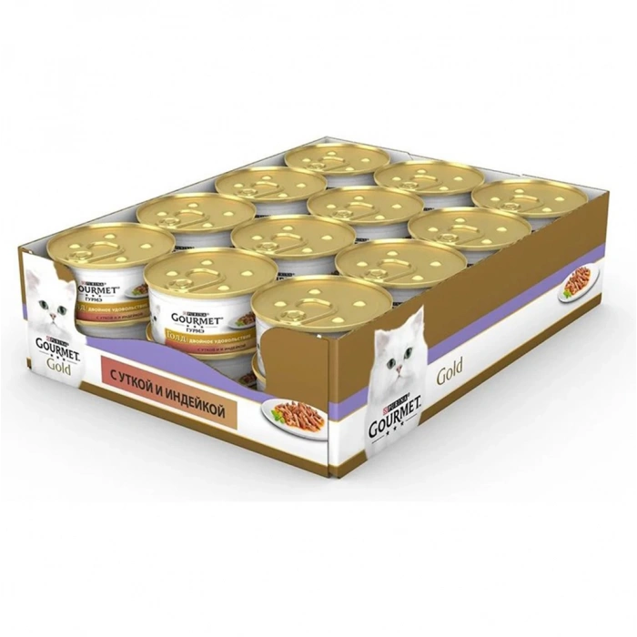 Gourmet Gold Ördek Ve Hindi Parça Etli Kedi Konservesi 85 Gr