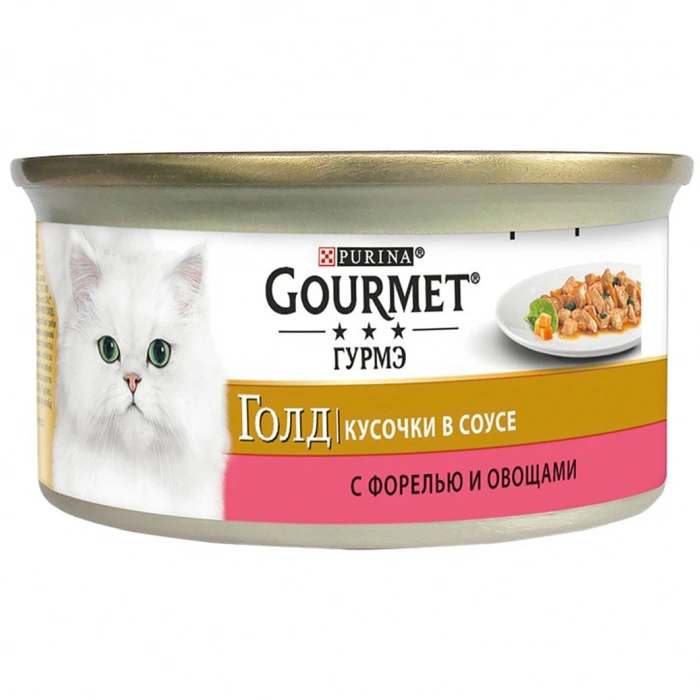 Gourmet Gold Parça Etli Alabalık Ve Sebzeli Kedi Konservesi 85 Gr