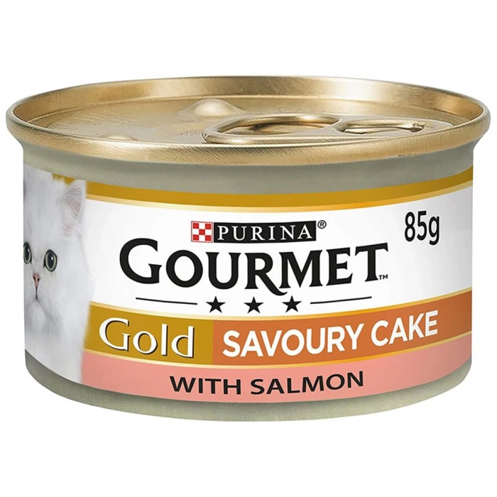 Gourmet Gold Savory Cake Somonlu Yetişkin Kedi Konservesi 85 Gr