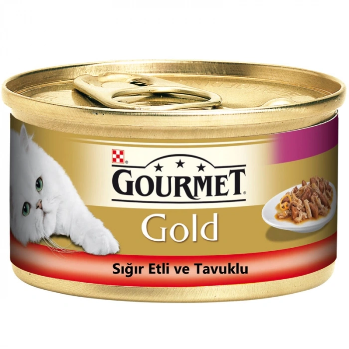 Gourmet Gold Sığır Etli Tavuklu Kedi Konservesi 85Gr