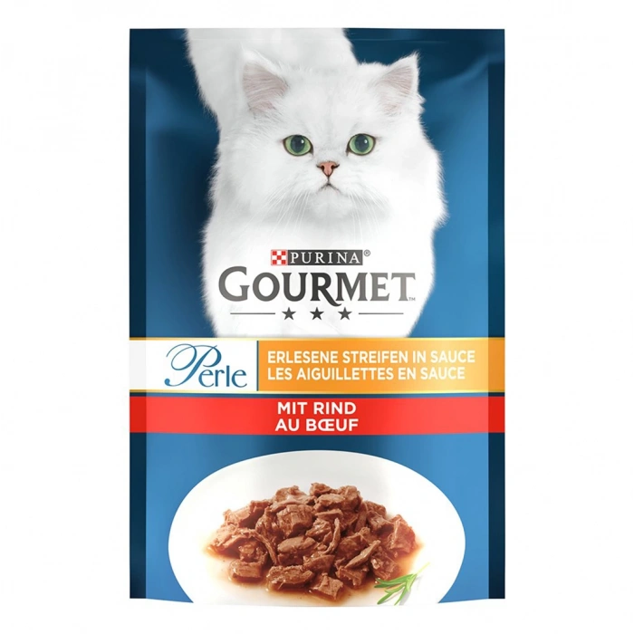Gourmet Perle Izgara Sığır Etli Pouch Kedi Maması 85 Gr