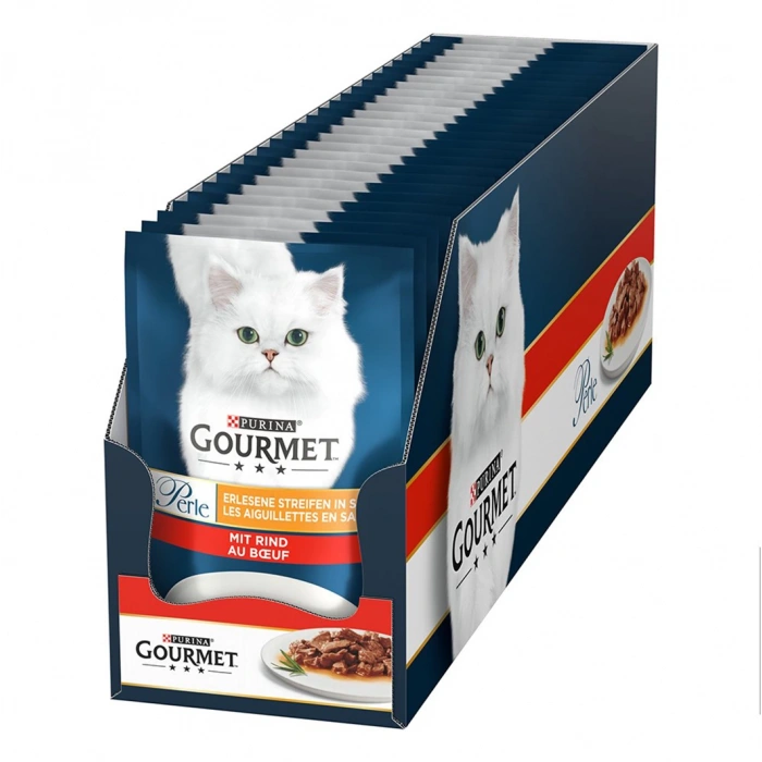 Gourmet Perle Izgara Sığır Etli Pouch Kedi Maması 85 Gr
