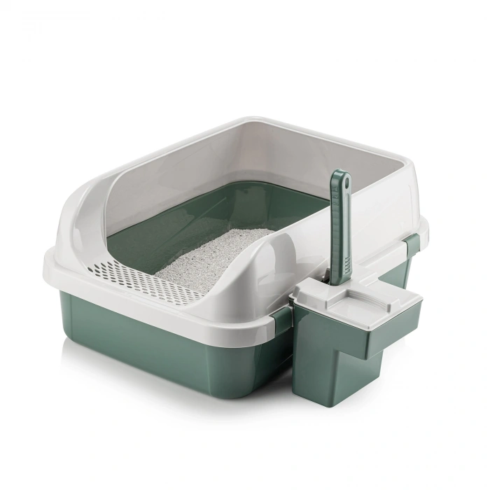 Handy Plast Romy-10A Aksesuarlı Yarı Açık Kedi Tuvaleti 41.50*57.2*24.3 cm