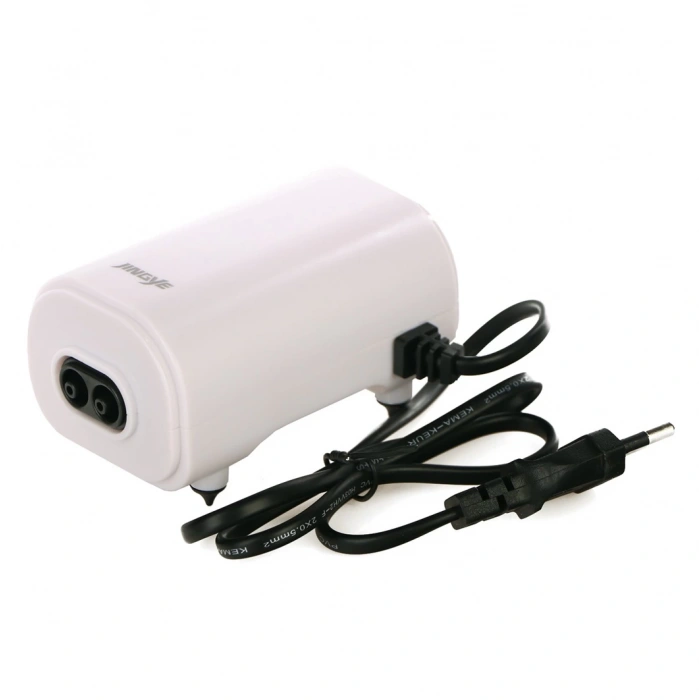 Jingye Çift Çıkışlı Sessiz Akvaryum Hava Motoru Beyaz 3W, 2x3.4L/Min